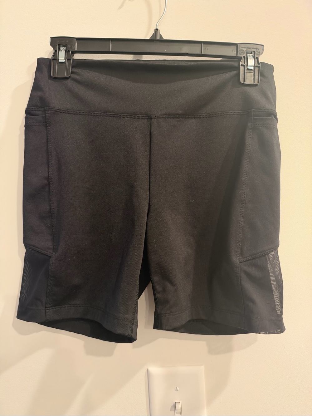Women's Medium Black Athletic Bike Shorts - Stretch Performance